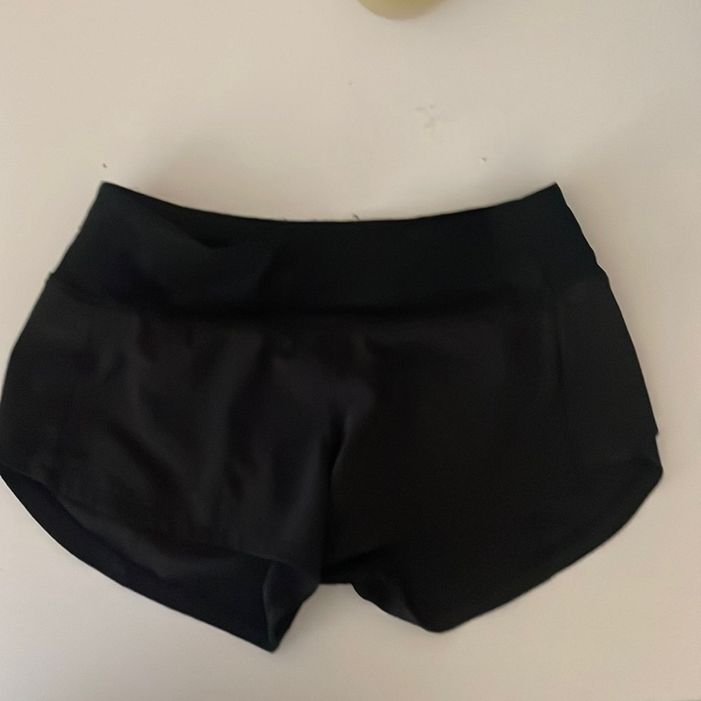 Speed up low rise black shorts